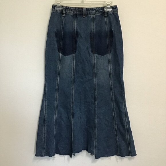 MO & Co Denim Maxi Skirt Size S/M - Picture 7 of 12